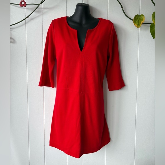 Zara Red 3/4 Sleeve Tunic Dress | Medium - Picture 2 of 7